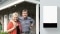The picture shows the Meyer family, who opted for Viessmann gas condensing technology in combination with a solar thermal system.