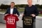 Thomas Heim and Oliover Kahn present a FC Bayern jersey
