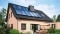 The picture shows Vitovolt 300 modules on the roof of a detached house.